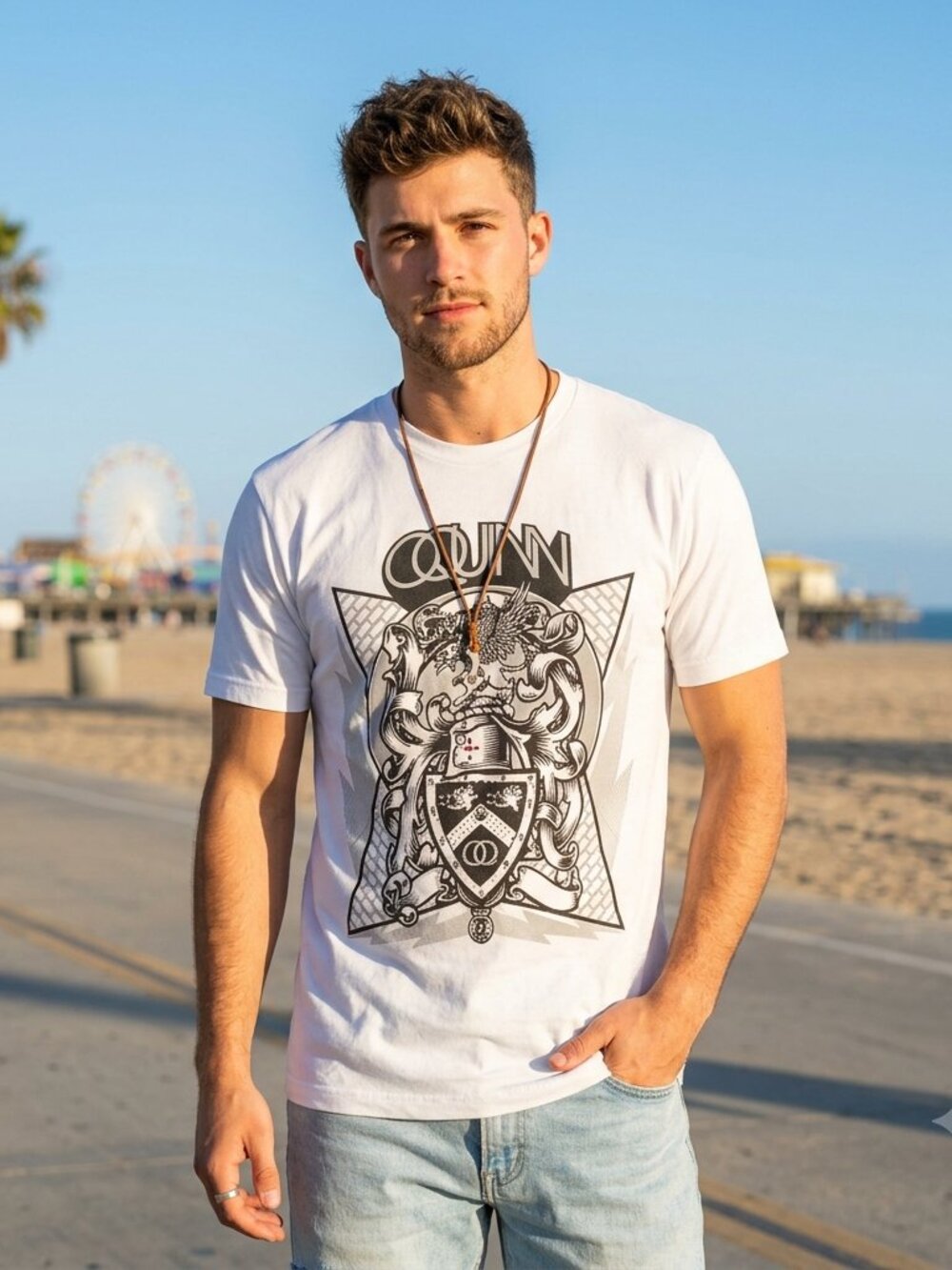 O’Quinn Tee Shirt White Medium EUC